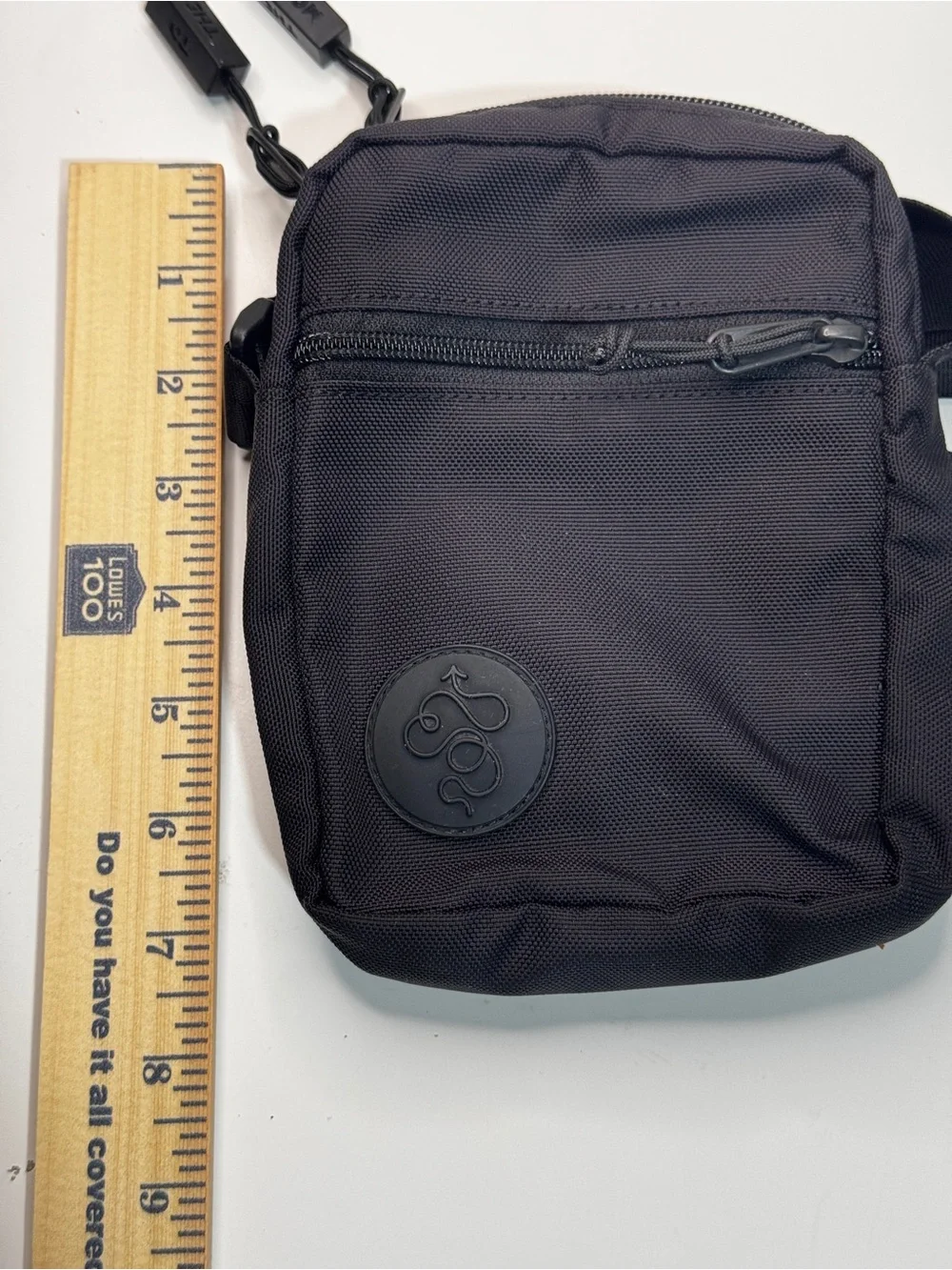 Baboon to the Moon Black Small Crossbody Bag Zip Adjustable Strap